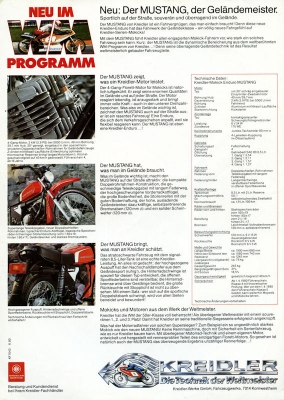 Kreidler Mustang Prospekt 6.1980