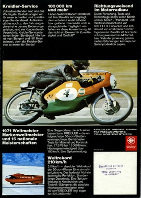 Kreidler Programm 8.1972