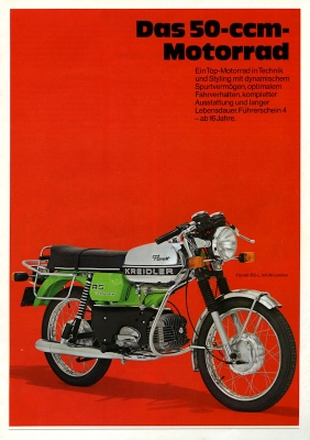 Kreidler Programm Kleinkrafträder 9.1976