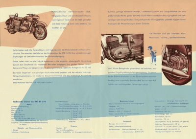 MZ ES 250 Prospekt 1956