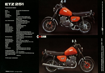 MZ ETZ 251 Prospekt 1990