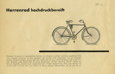 Baronia Fahrrad Programm 1930er Jahre