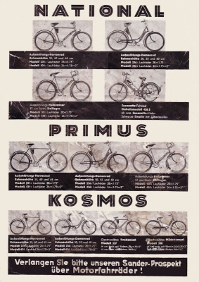 National Fahrrad Prospekt 1930er Jahre
