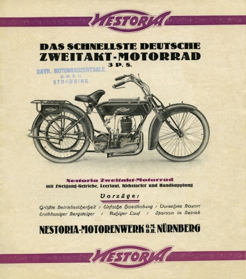 Nestoria 349 ccm brochure ca. 1925