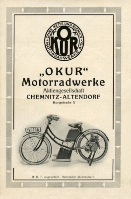 Okur Kraftrad Prospekt 1920er Jahre