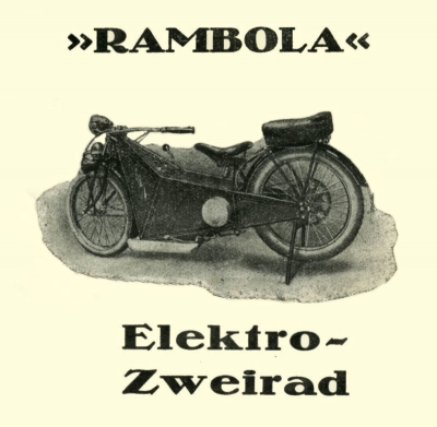 Rambola Electrical motorcycle brochure 1920s