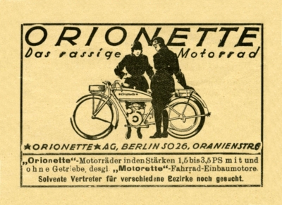 Orionette advertising 1924