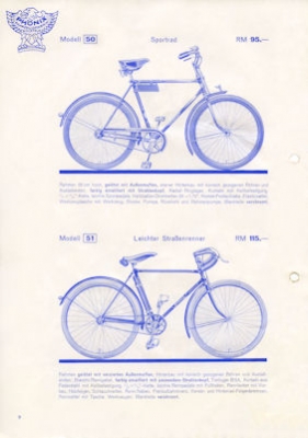 Phönix Fahrrad und Motorrad Prospekt ca. 1938