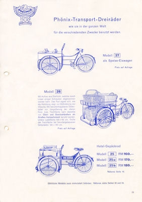 Phönix Fahrrad und Motorrad Prospekt ca. 1938