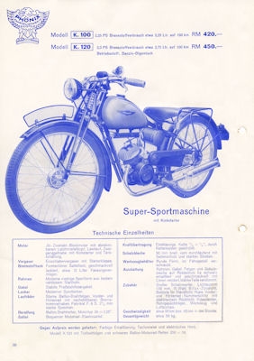 Phönix Fahrrad und Motorrad Prospekt ca. 1938