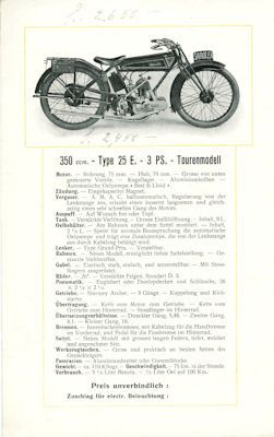 Saroléa Programm 1925