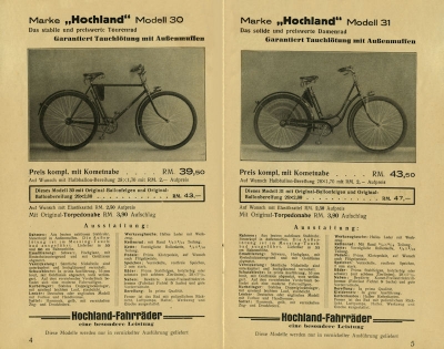 Triepad bicycle program 1935