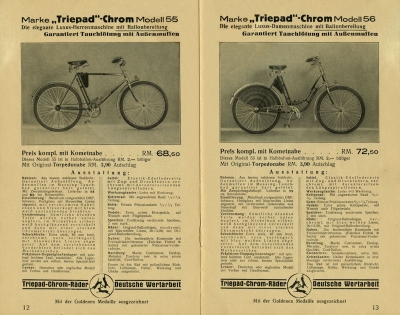 Triepad bicycle program 1935