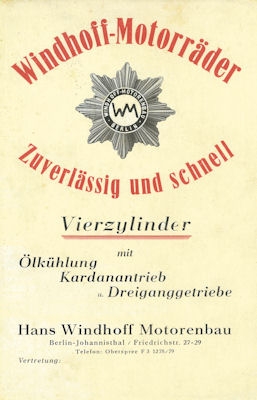 Windhoff 4 Prospekt ca. 1929