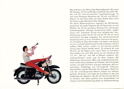 MZ ES 125 150 Prospekt 1962