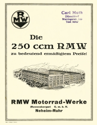 RMW 250 ccm Prospekt ca. 1927