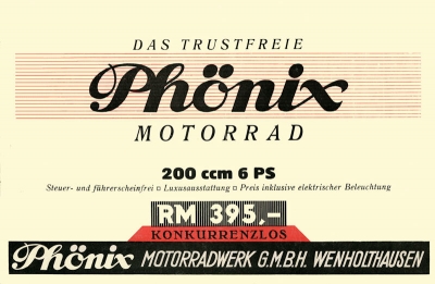 Phönix 200 ccm brochure 1933-35