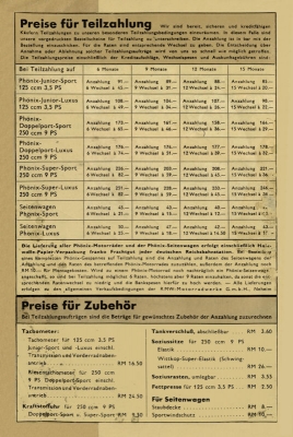 Phönix Programm 1939