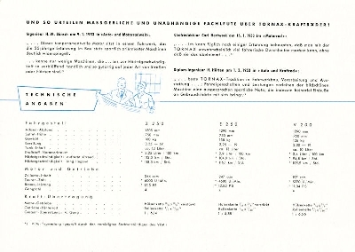 Tornax Programm 1953