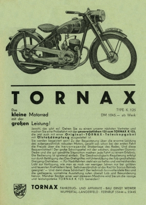 Tornax K 125 brochure ca. 1952