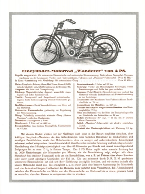 Wanderer motorcycle program 5.1914