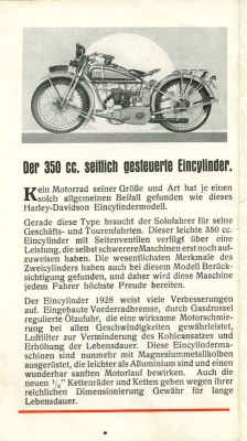 Harley-Davidson program 1928