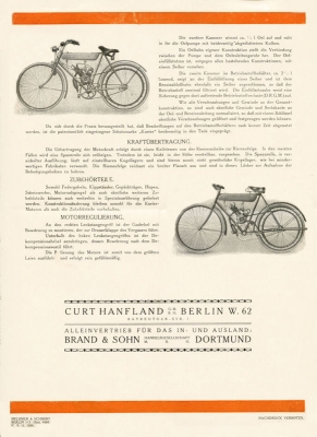 Hfd Kurier Einbaumotor Prospekt 1922