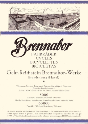 Brennabor Fahrrad Prospekt ca. 1923