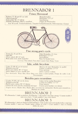 Brennabor Fahrrad Prospekt ca. 1923