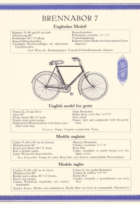 Brennabor Fahrrad Prospekt ca. 1923