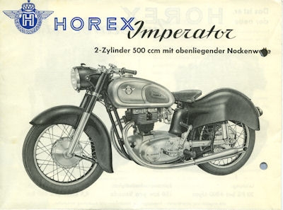 Horex Imperator 500 ccm brochure ca. 1952