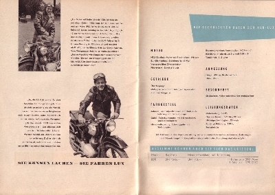 NSU Lux brochure ca. 1953