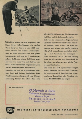 NSU Superlux Prospekt 2.1955