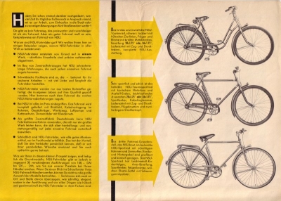 NSU Fahrrad Prospekt 8.1955