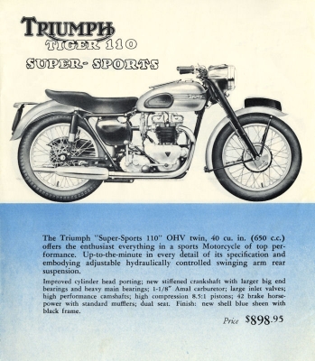 Triumph Programm 1960er Jahre