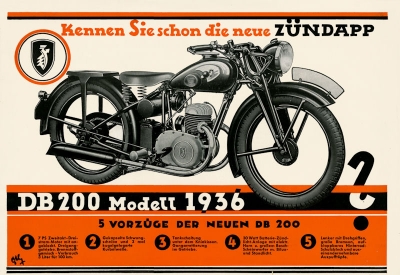 Zündapp DB 200 Prospekt 1936