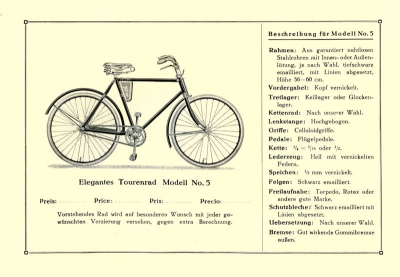 Lormes LCO Fahrrad Programm 1924