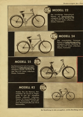 Elfa Fahrrad Prospekt 1939