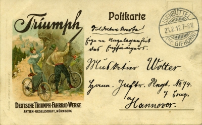 Triumph postcard 1912