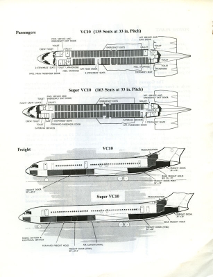 Vickers VC 10 und Super VC 10 Prospekt 1961