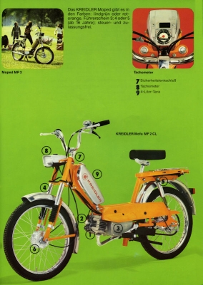 Kreidler Programm Mofa Mopeds 1975