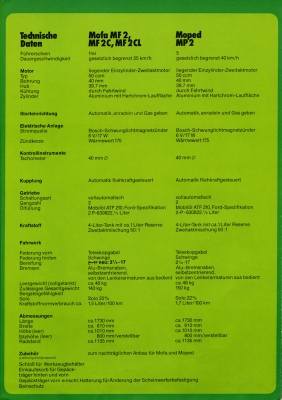 Kreidler Programm Mofa Mopeds 1976