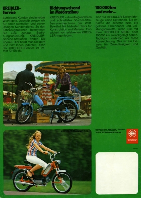 Kreidler Programm Mofa Mopeds 1976