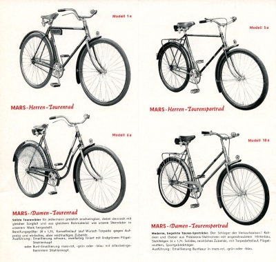 Mars Fahrrad Prospekt ca. 1955