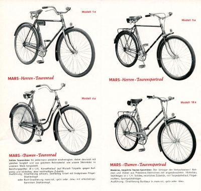 Mars Fahrrad Prospekt ca. 1955