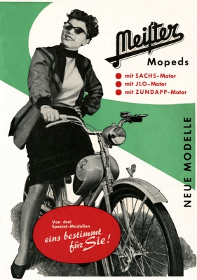 Meister Mopeds Prospekt ca. 1953