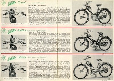 Meister Mopeds Prospekt ca. 1953