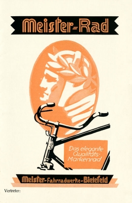 Meister Fahrrad Programm ca. 1930