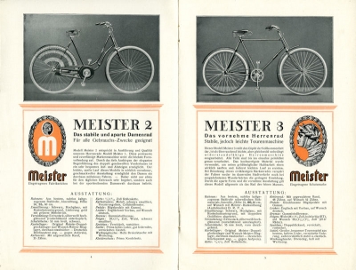 Meister bicycle program ca. 1930