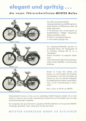 Meister Mofa Prospekt 1960er Jahre